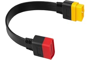 Jcevium New OBD OBD2 Extension Cable Connector for Launch X431 V/Easydiag 3.0/Mdiag/Golo Main 16Pin Male to Female Cable 36cm