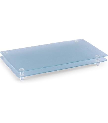 Decorwelt Herdabdeckplatte Aus Sicherheitsglas – 2-teilig, Grau, 30x52 Cm, Für Ceranfeld & Induktion, Als Schneidebrett & Spritzschutz