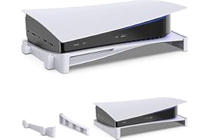 Auarte Supporto orizzontale compatibile con console PS5 Disc e Digital Edition, supporto base per accessori PS5 con antiscivolo Mads compatibile con dischi PS5 e console Digital Editions
