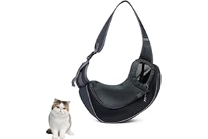 YCSRNN 1Pcs Dog Carrier Bag, Dog Sling Carrier for Small Dogs and Cats, Adjustable Shoulder Strap, Oxford Fabric with PVC Mesh, Ideal for Daily Walks, Subway Commutes, and Outdoor Travel