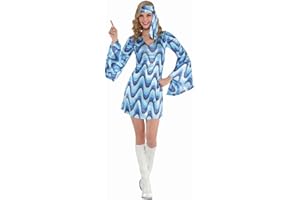 amscan 847828-55 Adults New Disco Lady Fancy Dress 60s 70s Costume (UK Dress 14-16)