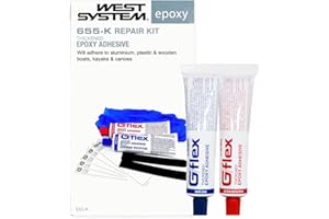 WEST SYSTEM G/flex 655-K Two Part Epoxy Glue Repair Kit - Heavy Duty High Strength Adhesive Pack, Glue for Plastic, Metal, Wood, Ceramic - for DIY Projects, Boat & Marine Repair