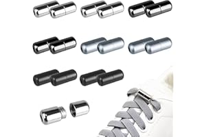 Hengxinc 16 Stück Metallkapseln Schnürsenkel-Verschluss 4 Farben, Schnellverschluss für Erwachsene Kinder, Schuhbänder Kappen für Sneaker Freizeitschuhe Sportschuhe