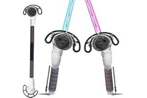 Vakdon Handle Attachments for Quest 3 Controller, 3 in 1 Dual Handles Extension Grips Compatible with Quest 3 Accessories, Beat Saber Grips With bumper for Enhance VR Game Experience