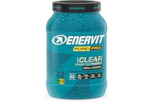 Enervit Pure-Pro 100% Clear Whey Protein Grass-Fed BLG-100 Gusto Tropical, Bevanda Istantanea di B-Lattoglobulina del Latte Vaccino, 20g di Proteine per Dose, Senza Lattosio e Zero Grassi, 500 g