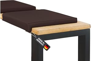 ‎LYCCE Lycce Bankauflage Klemmkissen 1 Leiste, Sitzkissen Kunstleder braun, Banktiefe ab 35 cm