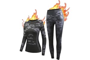 NOOYME Intimo Termico Donna Biancheria Intima Termica Funzionale Donna Pantaloni e Maglia Termica Traspirante Asciugatura Rapida per Sci Corsa Palestra