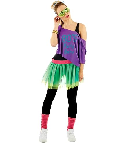 WIDMANN Neon Rainbow Fantasy Girl Kostüm – Korsett & Tütü, Einheitsgröße, Für Karneval & Party