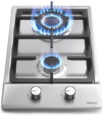 Plaque Gaz 2 Feux Beko HDCG32220FX - Table Cuisson Gaz Inox