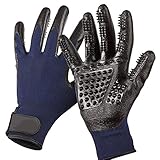 【Ajuste Ajustable y Cómodo】Lado práctico, este par de guantes de pelo aseo perro es de los más fáciles de poner en sus dos manos. se pueda adaptarse a la talla de tu muñeca y de poder ser cerrado y abierto con facilidad.