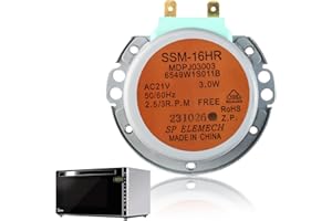 LEUUD Motor Giratorio Microondas, Motor Microondas Lg, Motor Sincrónico Microondas Serie Ssm-16Hr 6549W1S011B, Compatible con Horno Microondas, Ac 21V, Rendimiento Estable y Duradero