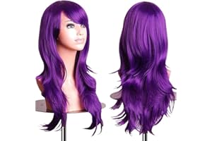 Colorful panda peruka kobiety fioletowy 70cm długie kręcone faliste cosplay peruka dla kobiet dziewczynki dzieci dzieci anime przebranie party halloween karnawał peruka