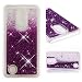 Produktbild LG K4 2017 Hülle, LG K4 2017 (5,0 Zoll) Flüssig Hülle, LG K4 2017 (5,0 Zoll) Treibsand Hülle ,Carols3D Creative Spiegel Hülle Case Mode Bunten Transparente Kristallklaren Sparkly Silikon TPU Weich Back Handy Cover Schwimmenden Liquid Quicksand Bling Glitzer Fließen Flüssig Flüssigkeit Handyhülle Tasche Crystal Case Schutzhülle Etui Bumper für LG K4 2017 (5,0 Zoll) - Lila