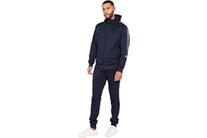 Duck and Cover - Mens Essential Full Tracksuit Sets - Full Zip Through Track Hoodie - Tricot Bottoms with Drawstring