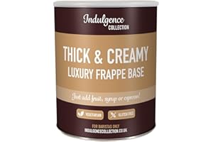 Indulgence Collection Frappe Powder Base 2kg - Unflavoured Mix - Luxurious Thick and Creamy Texture - Flavour with Espresso, Milk, Syrup and Fruit - Vegetarian and Gluten-Free - Made in the UK