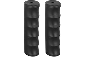 KHIRONHIVE Wheelbarrow Rubber Handles 2 Pack Black Replacement Grip for Round Tubes Non-Slip Weatherproof Easy Install Garden Cart Accessory(118 x 25mm)