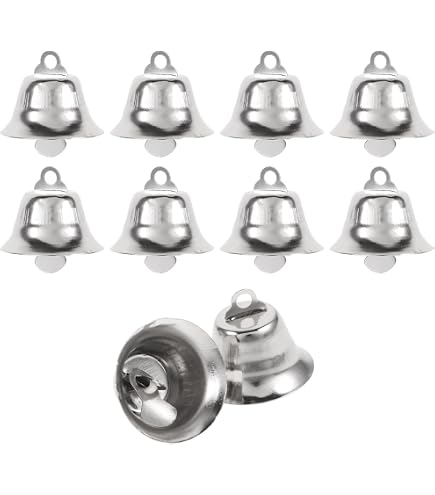 50 Cloches De Noël Argentées 20mm - Pendentifs Décoratifs Pour Sapin Et Décoration De Fête - 7