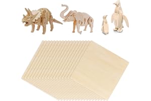 LOLYSIC Lot de 12 Contreplaqué 300x300x3mm feuilles de tilleul,Feuilles de bois minces,Feuilles de contreplaqué,Feuilles de bois de tilleul, le projet de bricolage, le modélisme architectural