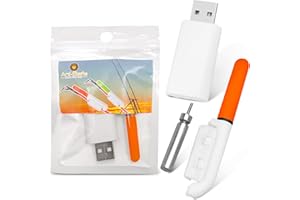 ANI-SAFE - DON'T RISK LESS ANI-Safe Orange Beach Casting LED Rechargeable Fishing Rod Tip Light, cod, carp, sea, Course, Pike, CR425 and USB Charger Orange, red, Glow Stick bite Indicator, Clip on, Removable