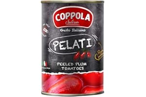 COPPOLA SALERNO Coppola Pelati, Tomates Pelados - Sin sal añadida 400g (Caja de 12)