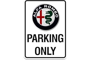 Alfa Romeo skylt endast parkering 28 x 40 cm