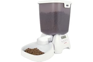 Cat Mate C3000 Mangeoire Pour Animaux Avec Minuterie Numérique Trémie De Nourriture Sèche 3 Kg Pour Chats et Petits Chiens