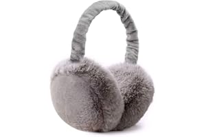 Omitium Orejeras Plegables de Invierno, Earmuffs de Felpa Suave Ajustable A Prueba de Viento y Frío