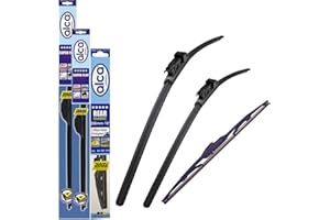 Fits Vauxhall Zafira 2005-onwards Set of 3 Windscreen Wiper Blades alca Germany Super Flat Front Rear 28"22"14" PT ASF2822PT14ARC
