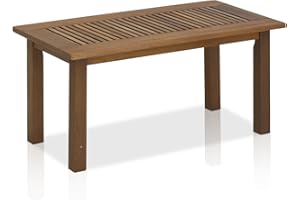 Furinno Tioman Hardwood Table Basse d'Extérieur Teck, Naturel, One Size
