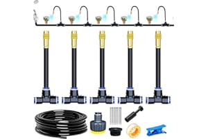 JESSCASDAY 360° Curved Garden Automatic Irrigation System, Bewässerungssystem Garten, Greenhouse Pflanzen, Hochbeet Bewässerung Tropfbewässerung für Landschaft, Flower Bed und Terrasse Pflanzen (5m)