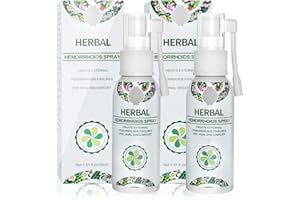 SHXIUMINY 2Pcs Natural Herbal Hemorrhoids Spray Hemorrhoids Treatment,Hemorrhoids Spray for Hemorrhoids Fissures Bleeding Anal Discomfort,Natural and Fast Pain Relief Spray,30ml
