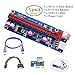 Produktbild PCIe Ver-006 C 16 x auf 1 x Powered Riser Adapter Karte w/60 cm USB 3.0 Verlängerung Kabel & 6-PCI-E zu SATA Power Kabel – GPU Riser Adapter – ethereum Bergbau ETH (1 Pack)