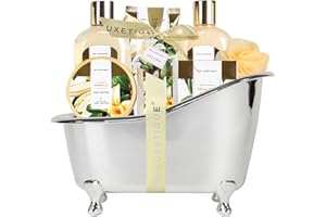 ‎SPA LUXETIQUE SPA LUXETIQUE Damen Bade Geschenkset - Beauty Set für Frauen 8 tlg. Geburtstagsgeschenk Vanilleduft Bade Set mit Deko Badewanne, Spa Set, Wellness Set für Frauen, Muttertagsgeschenk für Sie Mama