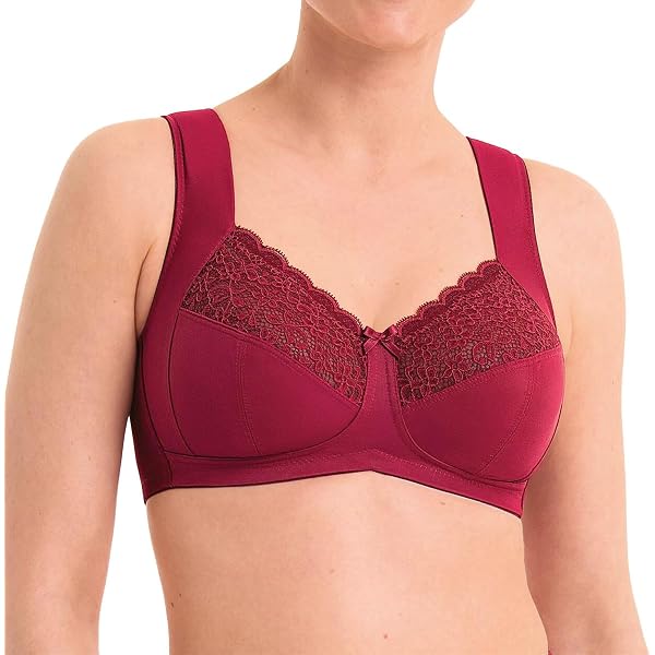Anita Jana Non-Wired Support Bra - Black Cotton Comfort Bra 44C - Wire-Free With Padded Straps