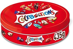 CELEBRATIONS - Boîte Cadeau en Métal - Assortiment de Chocolats au Lait à Partager - SNICKERS, TWIX, MARS, MALTESERS, BOUNTY et autres - 435g