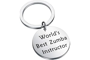 FEELMEM FEELUK Teacher Gift Zumba Teacher Appreciation Gift World's Best Zumba Instructor Keychain Dance Jewelry for Dance Teacher Zumba Teacher