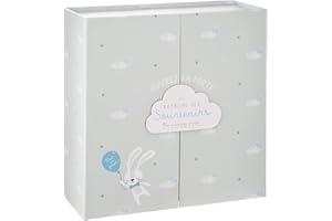Coffret Souvenir Naissance Garçon 24.5 x 24.2 x 9.5 centimètres, Blanc