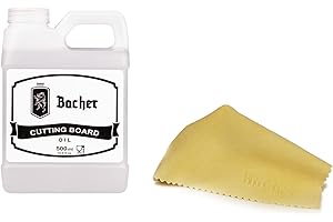 Bacher Worktop Oil 500ml - Food Grade Cutting Board Oil - 100% Safe Natural Wood Oil for Protects and Restore Cutting Boards, Butcher Block, Kitchen Worktop and Wooden Utensils