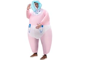 Arokibui Pink Inflatable Baby Costume - Giant Blow Up Costume for Adult Cosplay, Party, Halloween & Festival - Plus Size