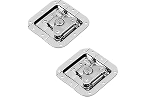 LANGJIAO Loquet à bascule Boucle tournante Serrure de boîte de moraillons en métal pour Flight Case, boîtes à outils, armoires, boîtes en bois - 2 pièces (B)