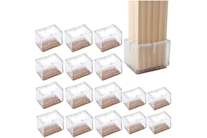YGMXZL 16 Pack Protezioni per Il Pavimento della Gamba della Sedia,Silicone Tavolo Della Sedia Copertura del Piede,Rettangolari Protezioni Per Piedino Della Sedia (Length37-42MM,Width16-21MM)