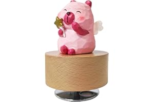 Yesnote Bear Music Box Play You Are My Sunshine, Pink Bear Musical Figurine Gift for Daughter Mom Friend Wife Sister Birthday Anniversary Christmas