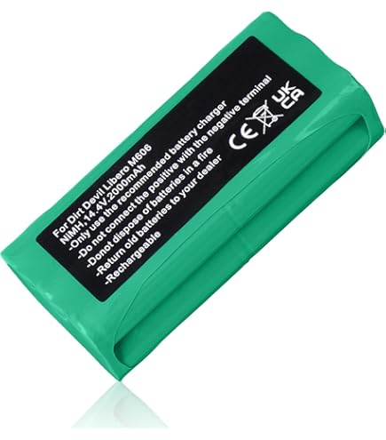 Batteria NiMH 14,4V 2000mAh Per Robot Aspirapolvere – Compatibile Con Dirt Devil Libero M606, Ecovacs, Sichler 0606004, R1-L051B
