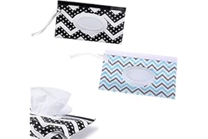 BAOSROY Dispensador de Toallitas,2PCS Dispensador Toallitas Bebe,Bolsa Toallitas Bebe Portátil,Bolsa para Toallitas,Bambebe Funda Humedas Toallitas Bebe