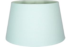 Traditional 14 Inch Duck Egg Linen Drum Table/Pendant Lampshade 60w Maximum | with Inner Cotton Fabric Lining | Reversible Gimbal by Happy Homewares