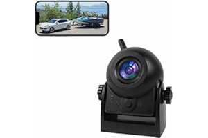 Uzone Wireless Reversing Camera,720P HD Reversing Camera,2.4G WiFi APP for IOS and Android,Night Vision,IP68 Waterproof,Built-in Battery,Magnetic Base, Reverse Camera for Car,Caravan,Hitch,Trailer