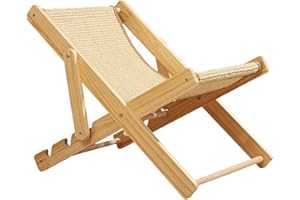 ZHIXIFAN Verstellbares Katzenbett, Katzenloungesessel aus Sisal, Sisalbett Faltbare Katzenhängematte mit 10 kg Tragkraft, 4-stufig verstellbar für kleine Hunde, Katzen, Kleintiere