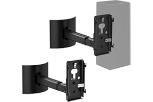 AIWEIWA Lot de 2 supports muraux et de plafond pour haut-parleurs Bose UB-20, UB-20 Series II, WB-50 II, Lifestyle Serie, Soundtouch, angle réglable, noir
