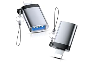 VIVIDRISE 2 Pezzi Adattatori Lightning USB, Adattatore USB 3.0 per iPhone 14 13 12 11 Pro Max 7 8 Plus X SE XS XR per iPad Air OTG, Scaricare Foto Lettore Schede Mouse Sdoppiatore Card Reader Accessori