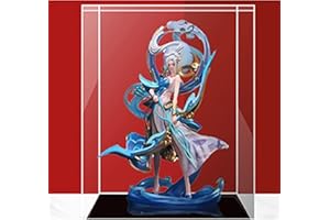 CEET Caja de exhibición Transparente de acrílico, Vitrina Multifuncional de exhibición de Colecciones a Prueba de Polvo, con Base Engrosada, para muñecas de Acción de Juguetes (10x10x16inch/25x25x40cm)